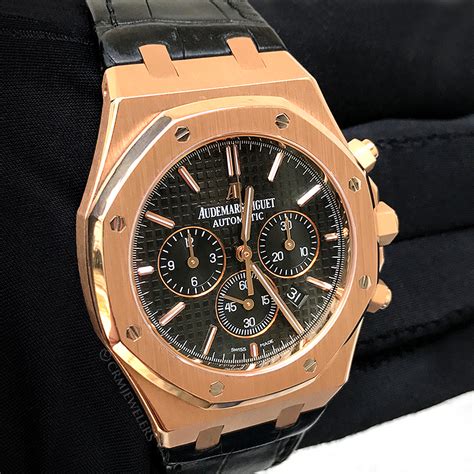 audemars piguet royal oak rose gold black strap|audemars piguet royal oak rosegold.